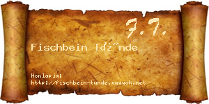 Fischbein Tünde névjegykártya
